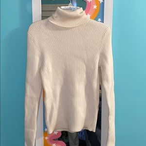 ZARA CREAM FITTED TURTLENECK